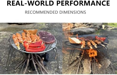 Round grill,Foldable grill,Campfire grill with Carry Bag (Medium) - Image 3