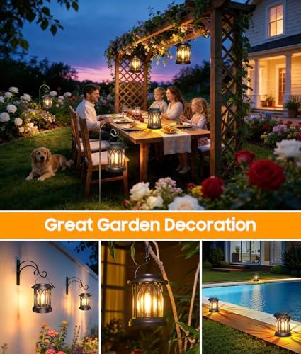 Solar Lanterns Outdoor Waterproof, Upgraded Hanging Solar Lights - Image 6