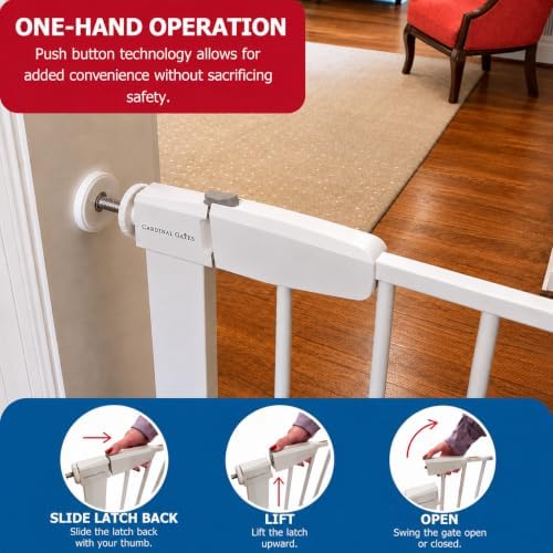 Cardinal Gates PG26.1 Baby & Pet Pressure Gate, White, 29.5-37.75 in - Image 7