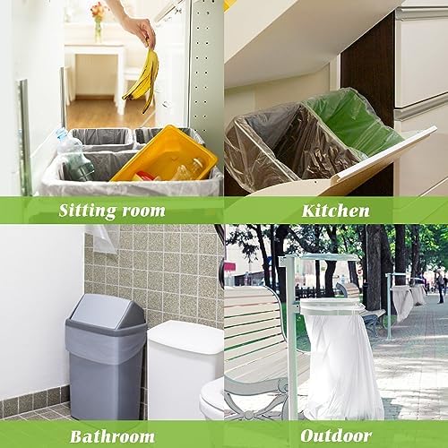 Teivio Medium Clear Trash Bags 8 Gallon 330 Count Kitchen Garbage Bags - Image 5