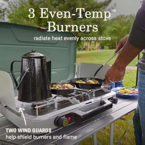 Coleman Cascade 328 3-Burner Camping Stove, Portable, Matchless Lighting - Image 2