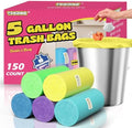 Small 5 Gallon Trash Bags Unscented, 0.94 Mil, Colored, 150 Count by TFORING%C2%AE