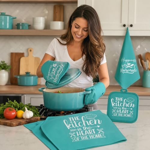 Sratte 6 Pcs Kitchen Decor Accessories Set, Kitchen, Light Teal - Image 4