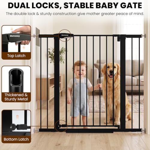 Mumeasy 36" Extra Tall Baby Gate for Doorways, 26-40" Auto Close Dog Gate - Image 4