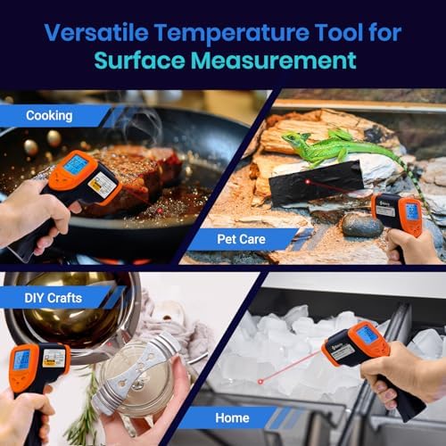 Etekcity Infrared Thermometer Laser Temperature Gun, -58°F~1130°F, Orange - Image 2
