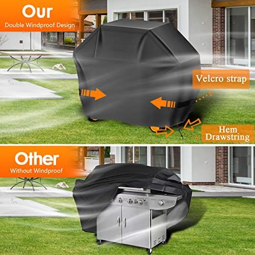 Aoretic Grill Cover, 65 inch BBQ Gas Grill Cover for Outdoor Grill, Grill Cover Barbecue Waterproof, Anti-UV for Weber Char-Broil Monument Nexgrill Spun Charbroil - Image 4