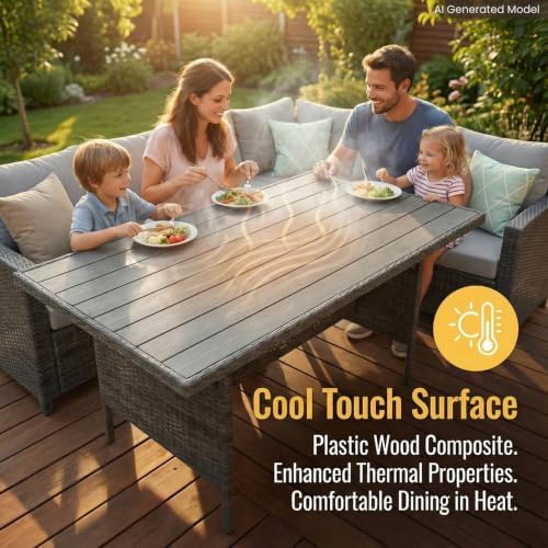 Wisteria Lane 7 Piece Patio Furniture Set, Patio Sectional for All Weather - Image 6