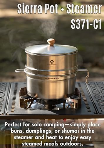 CAMPINGMOON 2L Camping Pot Steamer Set 304 Stainless Steel S371-C1 - Image 2