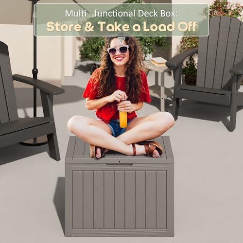 KAMABOKO 50 Gallon Outdoor Storage Box Waterproof Deck Box for Patio - Image 5
