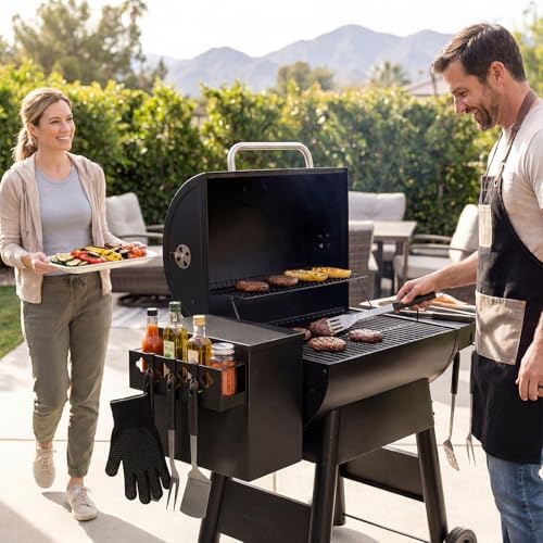 Linidcoud 1 Pack Metal Magnetic Spice Rack Organizer for Pellet Grill Accessories, Outdoor Grill Storage for Most Pellet Smokers, Ironwood Series, Pro Series, Z-Grills, Pit Boss - Image 5