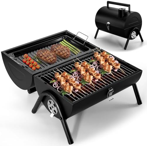 Joyfair Portable Charcoal Grill, Small Outdoor Camping Tabletop BBQ Grills by Joyfair