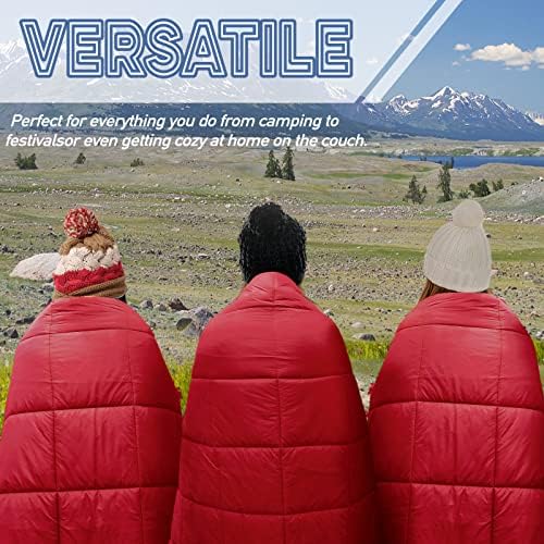 Outdoor Puffy Camping Blanket, Large Outdoor Blanket Waterproof, 55*79'' - Image 6