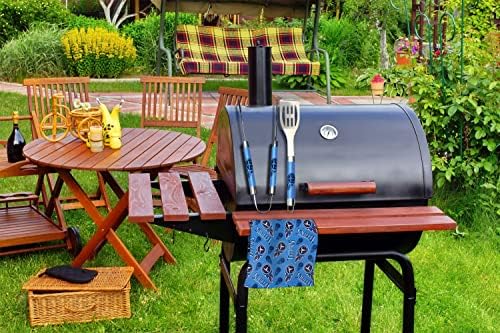 NORTHWEST NFL 3 Piece Team Color and Logo BBQ Grill Set: Spatula, Tongs, and Towel - Image 3