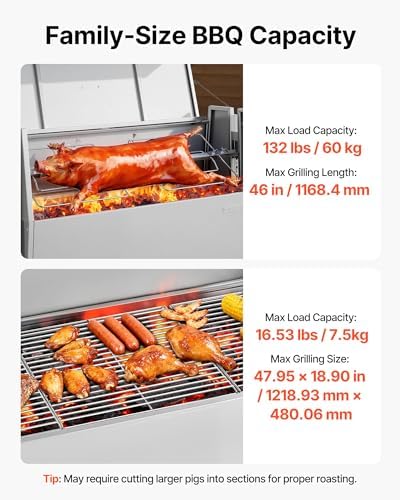VEVOR Rotisserie Grill, 46" Electric Rotisserie Grill Kit - Image 3