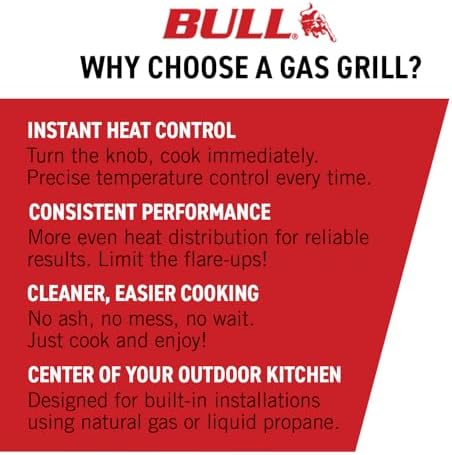 Bull Outdoor Products 69008 LP Steer Premium Drop in Grill, Liquid Propane, Silver - Image 3