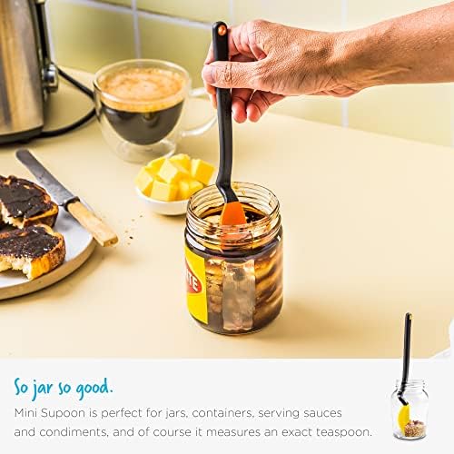 Dreamfarm Mini Supoon - Silicone Pro-Grade Non-Stick Jar Scraping Spoon Mini Orange - Image 5