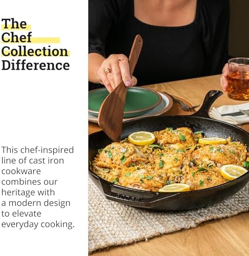 Lodge Chef Collection 13.25 In Pre-Seasoned Cast Iron Skillet, Perfect Sear - Image 5