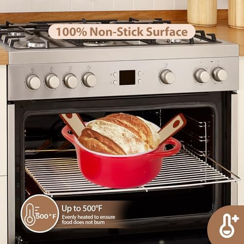 2 PCS Silicone Bread Sling for Dutch Oven, Red - Image 5