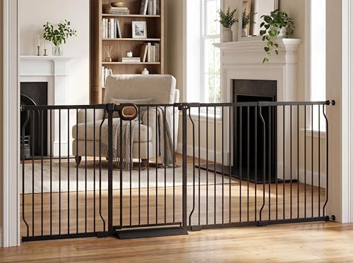 100-105 Inch Extra Wide Baby Gate for Stairs Doorways by HOOOEN