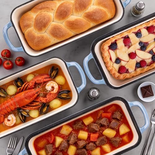 11x5 Inch Cast Iron Loaf Pan with Lid, Sourdough Bread Baking - Image 5