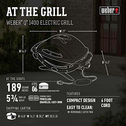 Weber® Q 1400 Portable Grill, Electric Grill, Gray - Image 3
