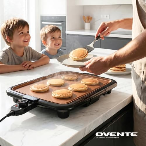 OVENTE Electric Griddle with 16 x 10 Inch Non-Stick Plate, Copper GD1610CO - Image 5