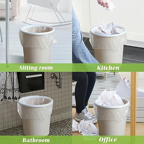 Teivio Small Trash Bags 4 Gallon 120 Counts Garbage Bags, Bathroom Trash Can Bin Liners, Small Plastic Bags for home office kitchen, fit 12-15 Liter, 3,3.5,4.5 Gal, Clear (Pack of 3) - Image 5