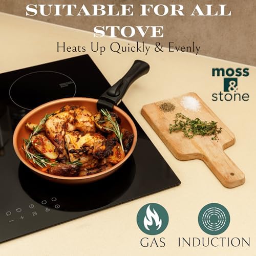 Moss & Stone 7-Piece Nonstick Pots and Pans Set, Removable Handle Cookware - Image 5