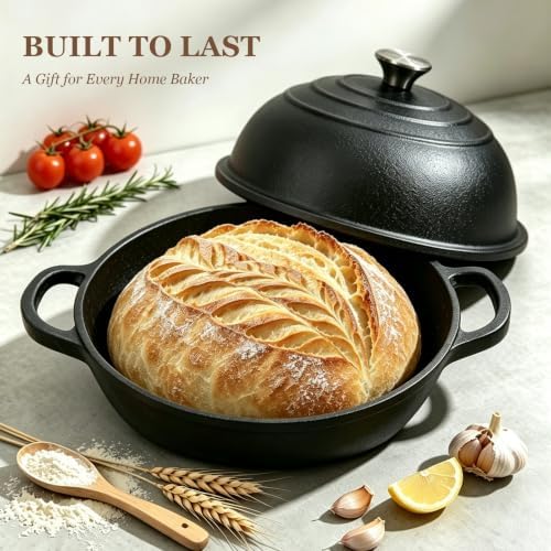 Cast Iron Bread Oven 6QT, Sourdough Bread Baking Pan with Lid - Image 2