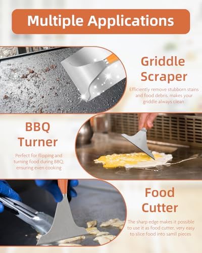 Griddle Scraper for Flat Top, Grill Srape Tool for Cooking Cleaning - Image 2