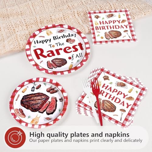 96Pcs Beefsteak Party Decorations for Meat BBQ, Serves 24 - Image 3