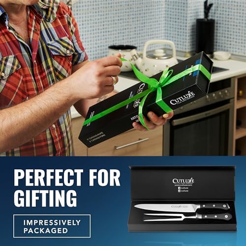Cutluxe Turkey Carving Knife Set – Carving Fork & Knife for Meat & BBQ - Image 2