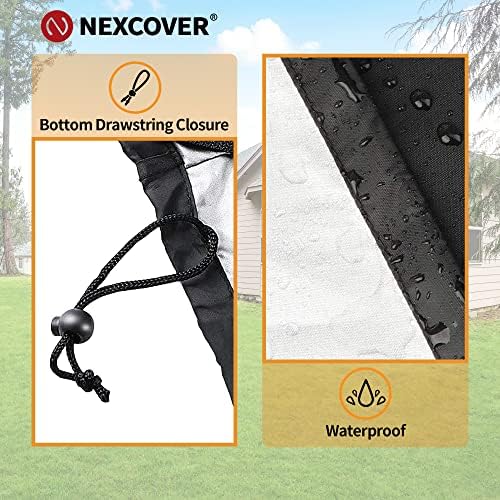NEXCOVER Gas Grill Cover- 65" Waterproof BBQ Cover, UV Resistant Barbecue Cover, Easy On & Off, Fade Resistant & Dustproof Barbeque Smoker Cover for Brinkmann Char-Broil Weber Nexgrill and More. - Image 4