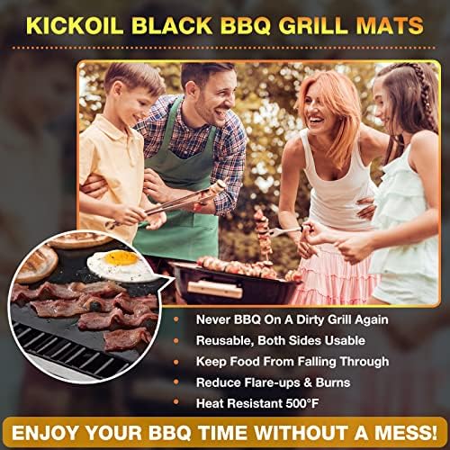 Grill Mats for Outdoor Grill, Non Stick BBQ Grill Mat Set of 3 - Image 5