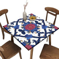 Wipeable Tablecloth, Moroccan Trellis Pattern Printed on Polyester Table Covers for Card Tables, Perfect for Breakfasts Tea Gatherings, Fit for 42" x 42" Square Tables by JRBSZMI2