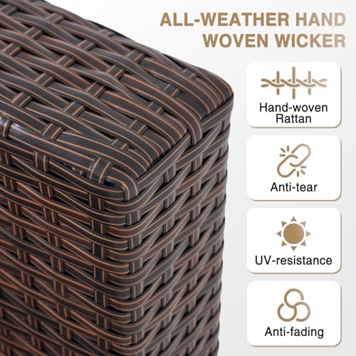 Aoxun Patio Furniture Set, 7 Pcs Outdoor Furniture with Coffee Table - Image 5