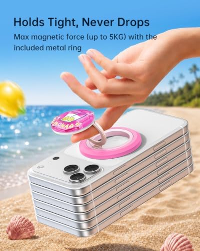 SYNCWIRE Magnetic Phone Ring Holder, for MagSafe Phone Grip Stand Kickstand - Image 4