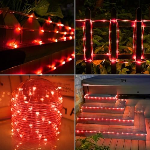 Solar Rope Lights, 33ft 100LED Solar String Lights, 8 Modes, Waterproof - Image 7