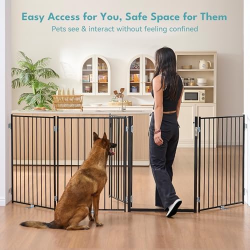 No Pawblems Freestanding Dog Gate with Door for Indoor & Outdoor, 36'' Tall - Image 6