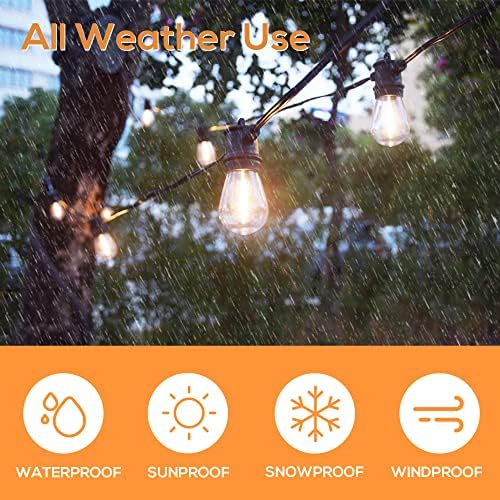 SUNTHIN 96FT Outdoor String Lights with 32 LED Shatterproof Bulbs - Image 5