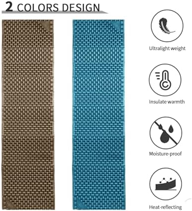 Foam Camping Pads for Hiking, Ultralight Closed Cell Mattress, Waterproof Soft Mat for Adults, Wide Picnic Yoga Mats, Folding Sleeping Pad for Outdoor Backpacking - Image 4