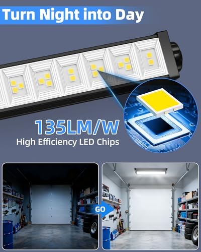 40W Shop Light for Garage, Plug in 5400LM with Switch+ 6.6FT Cord, 2 Pack - Image 4