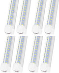 Led Shop Lights,Led Shop Lights 4FT 50W 6500K 7000LM Clear White,Shop Light 4FT 110V Linkable Integrated V-Shape for Shop Garage,Warehouse,Workbench and Workshop Commercial Bay Lighting(8-Pack) by AQIQUUT