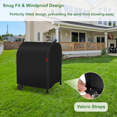 Outdoor Grill Cover Fits Royal Gourmet CD1824M Charcoal Grill, Waterproof 600D Heavy Duty Barrel Grill Cover, Fade Resistant & Rip-Proof BBQ Grill Covers for CD Series. - Image 5