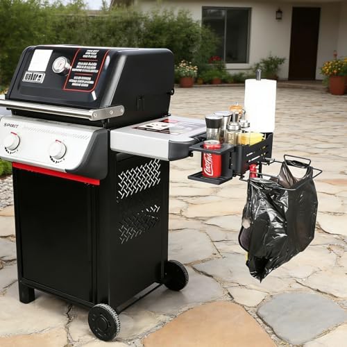 Utheer Grill Shelf Organizer Kit for Weber Works Rail, Grill Caddy - Image 2