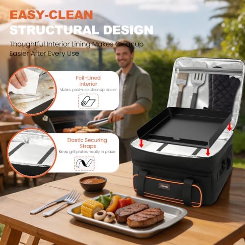 Grill Carrying Bag Compatible with Ninja GR101, Double-Layer Storage Case - Image 3