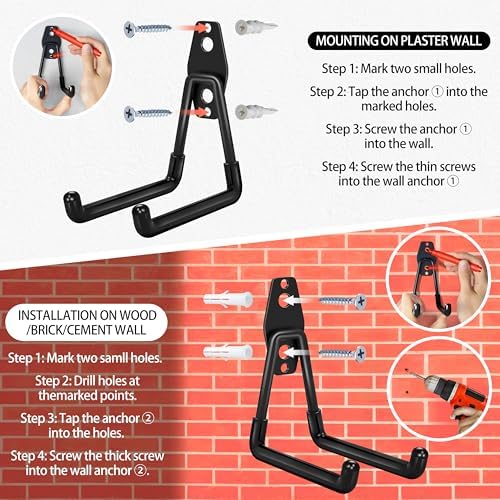 18 Pack Garage Hooks Heavy Duty - Anti-Slip Coating - Image 6