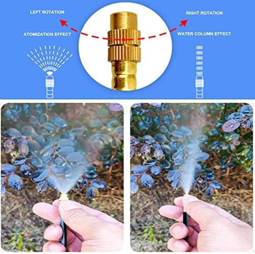 New drip Irrigation kit, Automatic Garden Watering System, Quick Connector and 360-degree Bending Dropper atomizing Copper Nozzle, Garden Plant Lawn Courtyard Watering System. (65FT Ⅱ) - Image 5