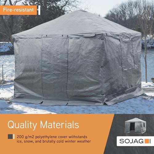 SOJAG Winter Accessories for Gazebos, 12 x 12 ft Gazebo Cover, Gray - Image 3