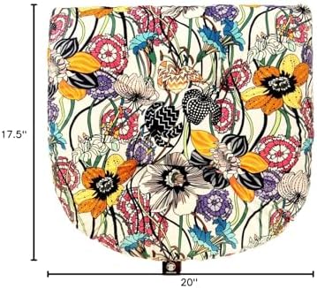 Patio Cushion, Rocking Chair Cushion, Tufted Pads, Set of Upper and Lower with Ties Pack of 2 (2 Sets) - Back 19"×16.5", Seat 16.5"×16.5" (Black Purple Flowers) - Image 6